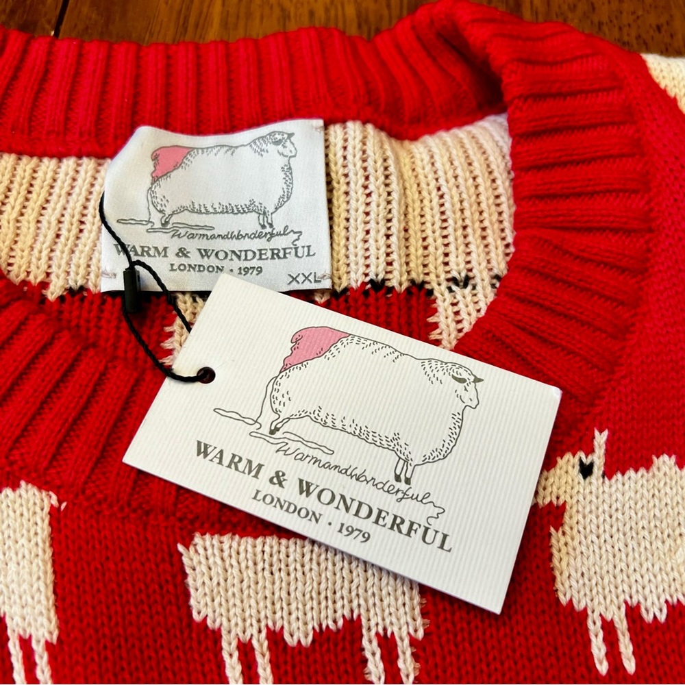 Rowing Blazers x Warm & Wonderful Women’s Diana Edition Sheep Sweater NWT XXL - Picture 2 of 11
